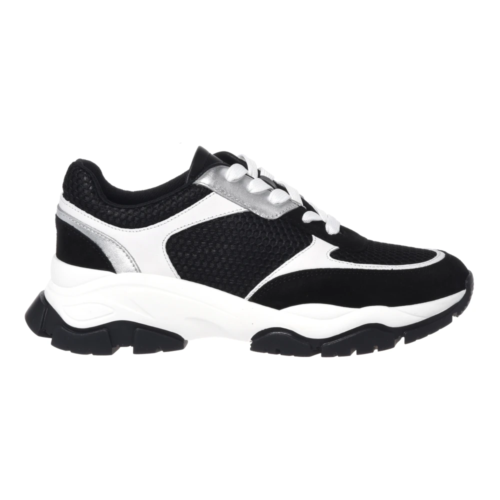 Baldinini Baskets En Suède Et Maille Femme Chaussures Noir 38 1/2 Eu