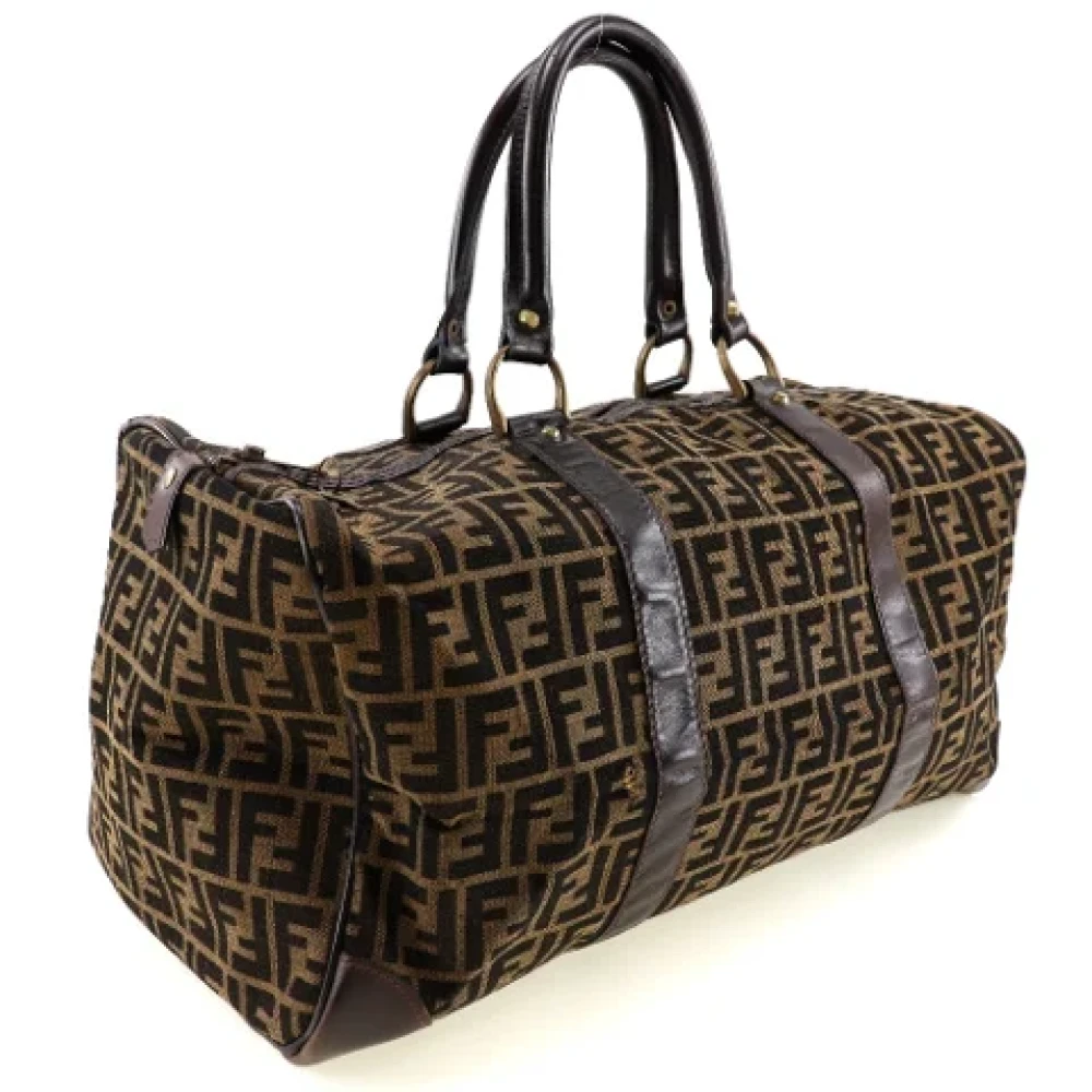 Fendi Vintage Pre-owned Canvas handbags Brown Unisex