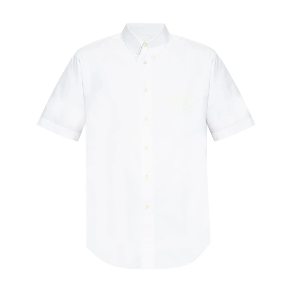 Givenchy Witte Button-Down Shirt Korte Mouwen White Heren