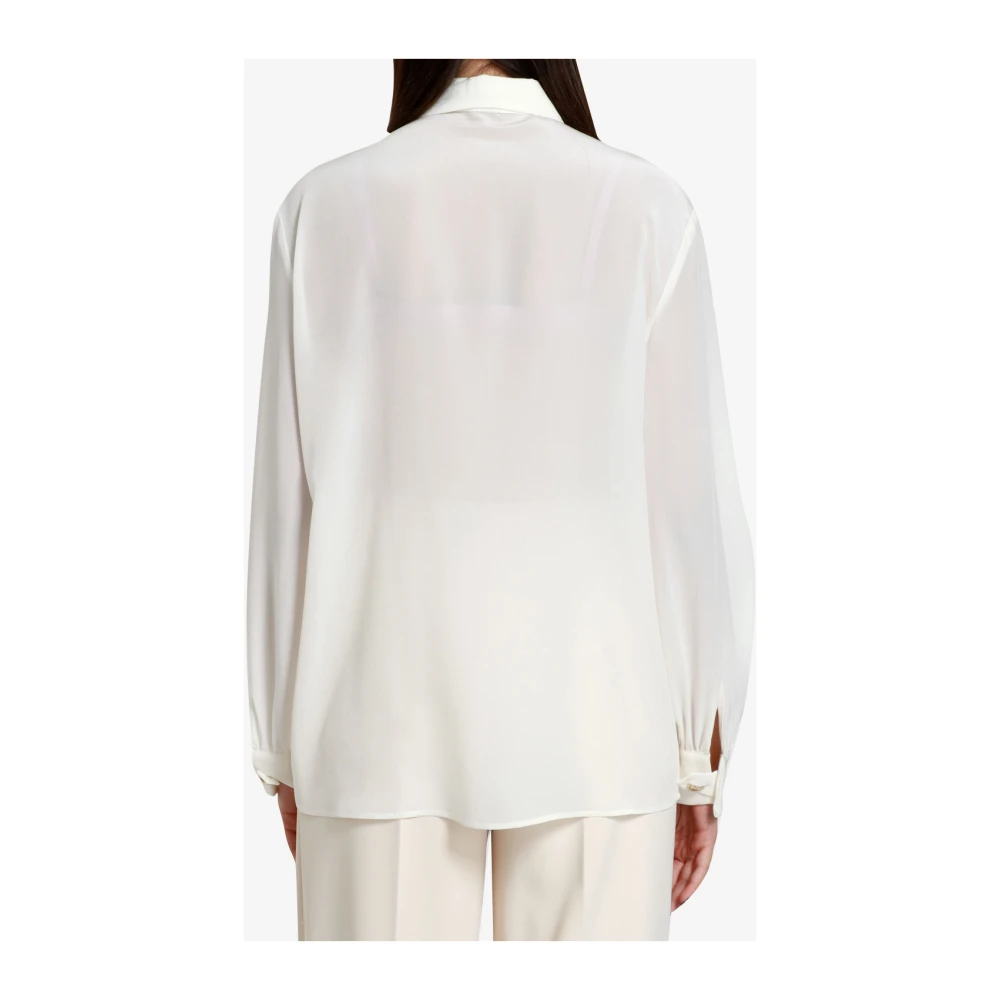 Simona Corsellini Witte Overhemd met Knoopsluiting White Dames