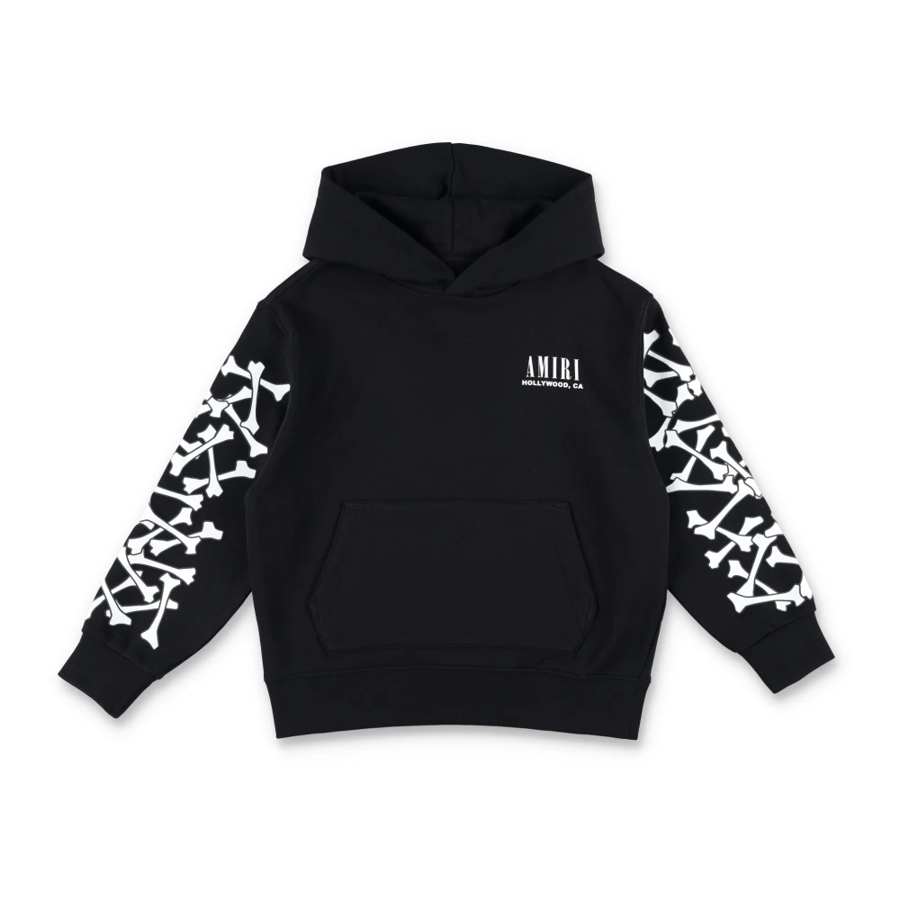 Amiri Svart Skeleton Hoodie Stickat Black, Pojke