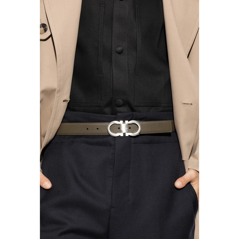 Salvatore Ferragamo Omkeerbare riem Green Heren