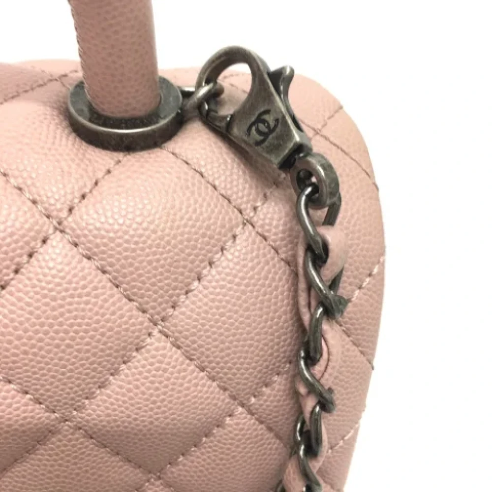 Chanel Vintage Pre-owned Leather chanel-bags Pink Dames