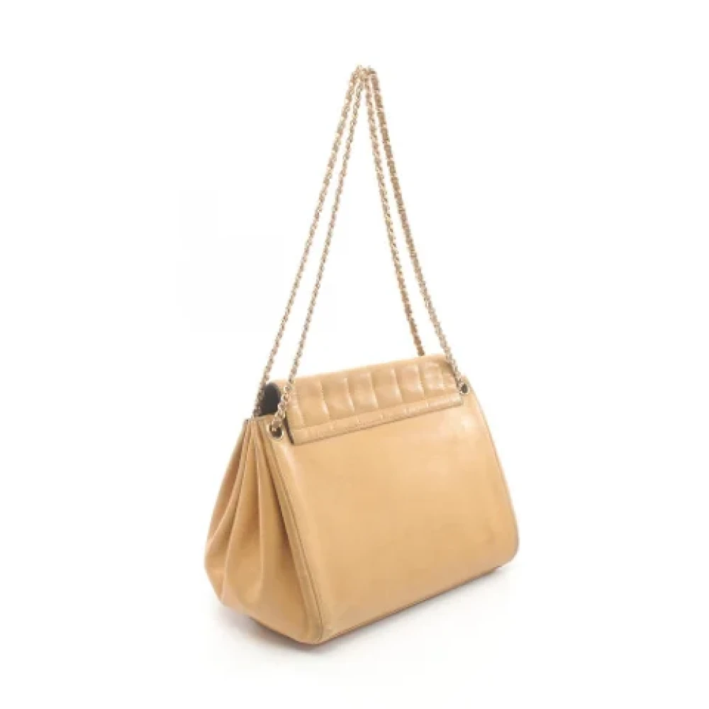 Chanel Vintage Pre-owned Leather shoulder-bags Beige Dames