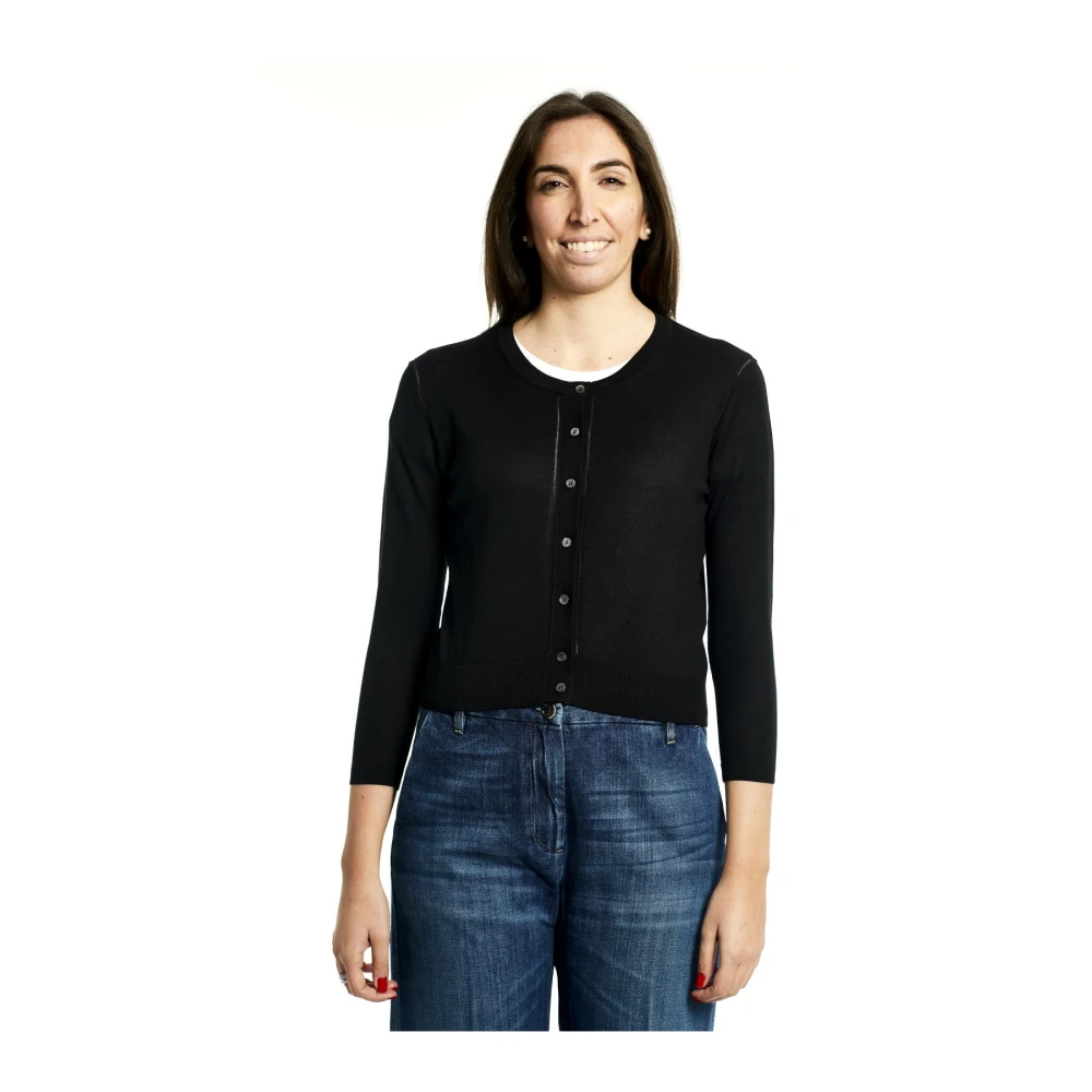Aspesi Gebreid Vest Black Dames