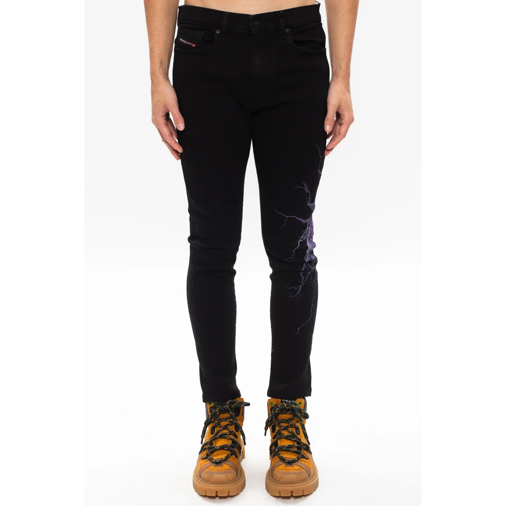 Diesel D-Amny distressed jeans Blue Heren