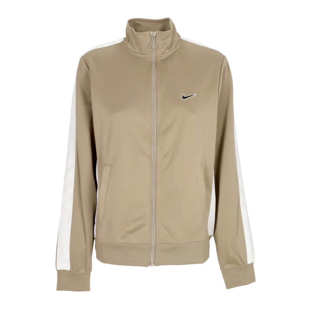 Nike Poly-knit Swoosh Tracksuit Jacket Beige, Dam