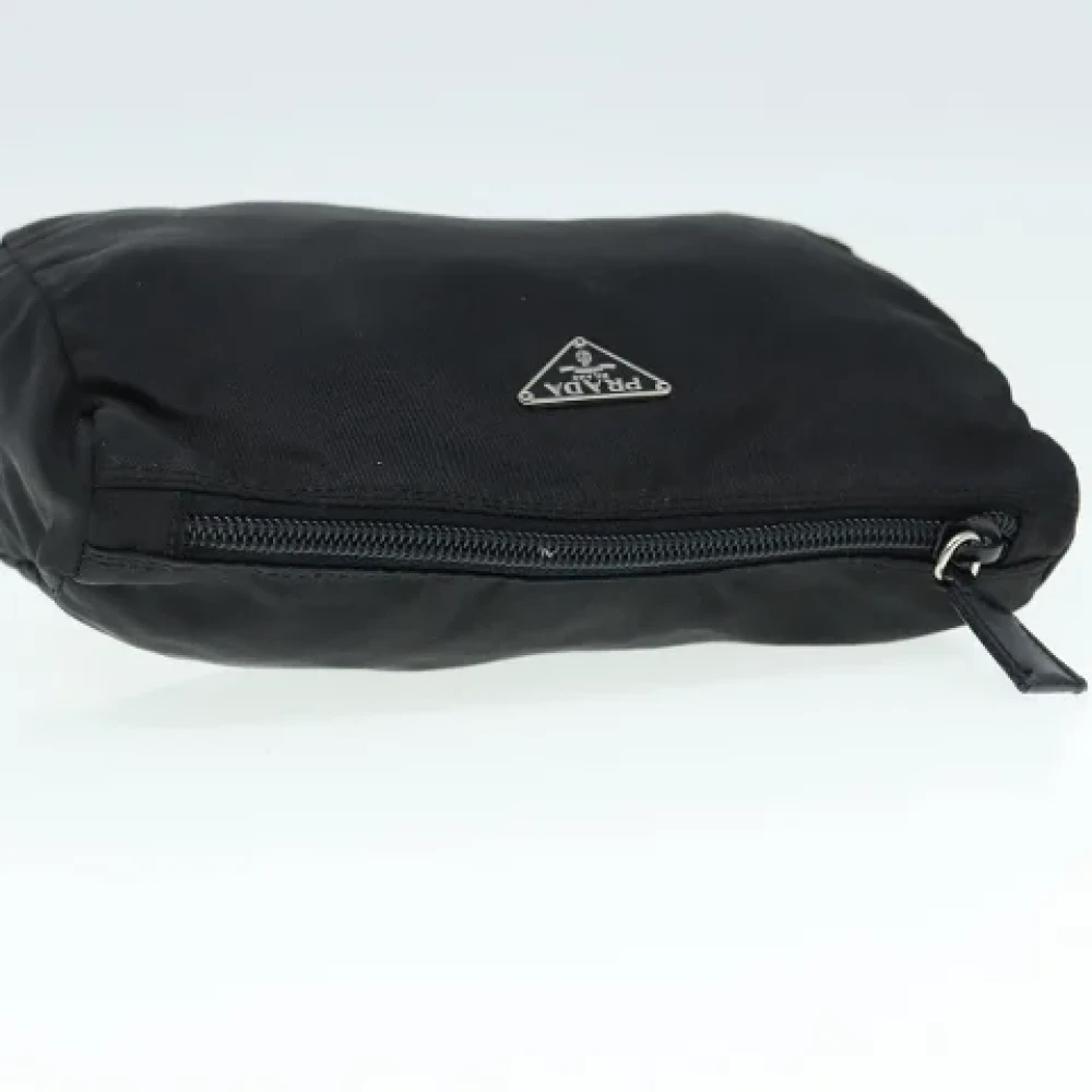 Prada Vintage Pre-owned Fabric clutches Black Dames