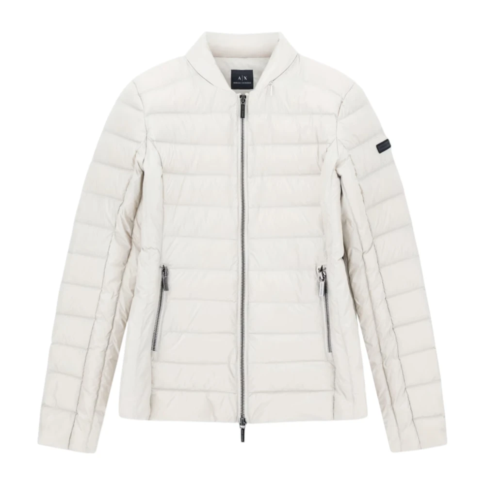 Armani Exchange Women's Beige Winter Jackets, Xl, Quilted Down Jacket For