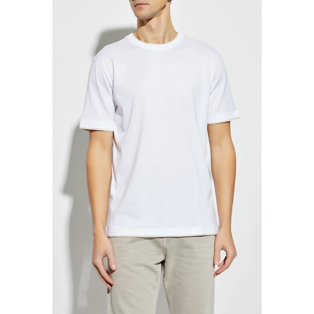 Eleventy Katoenen T-shirt White Heren