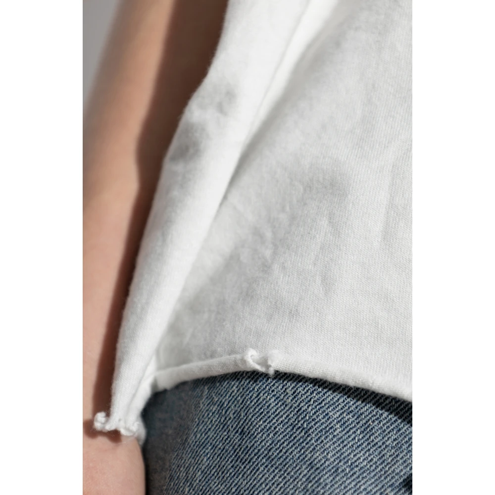 Balenciaga Loop Sports Icon Cropped T-shirt White Dames