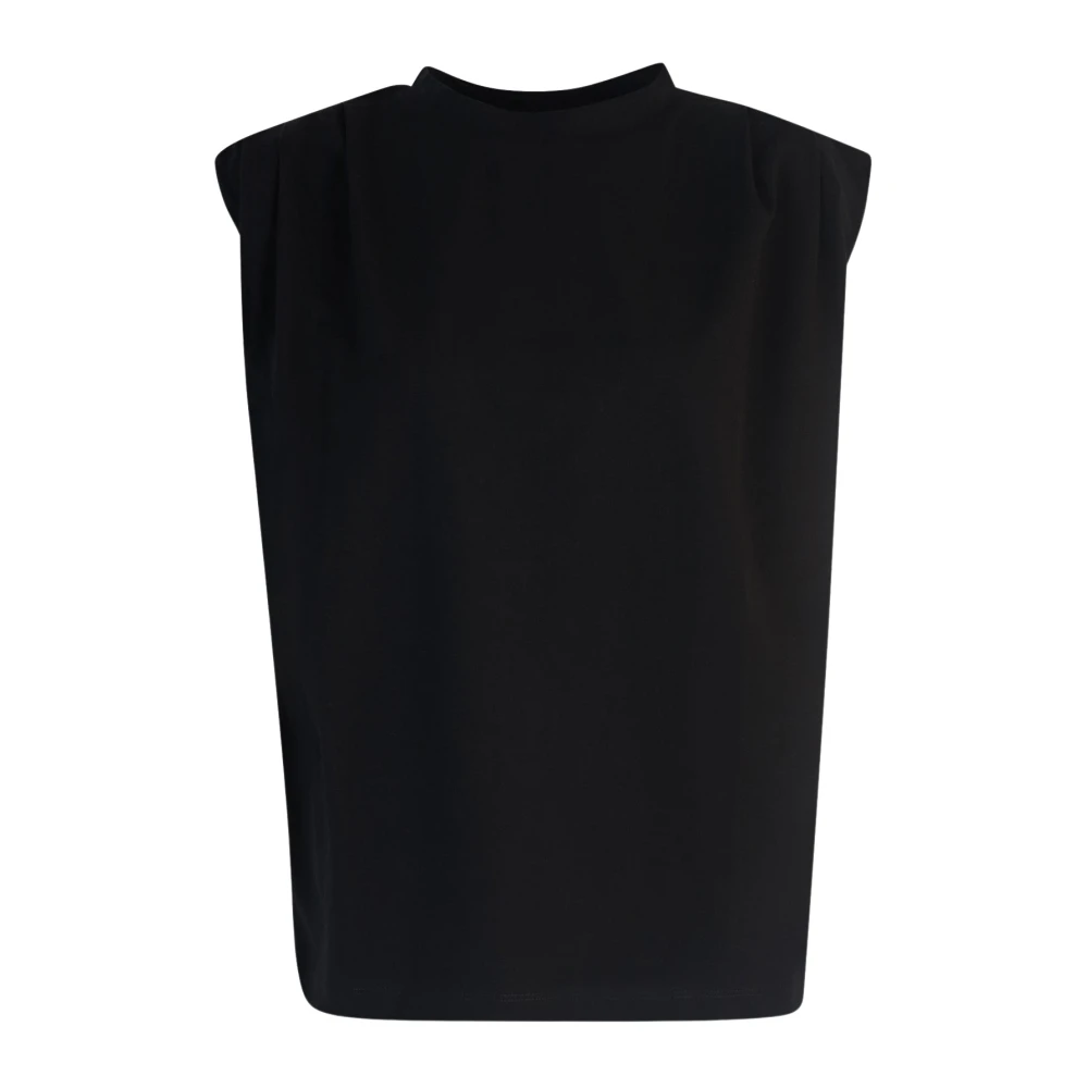 March23 Top zonder mouwen Zomerse stijl Black Dames