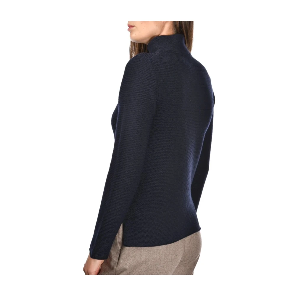 Gran Sasso Merinowol Coltrui Sweater Blue Dames