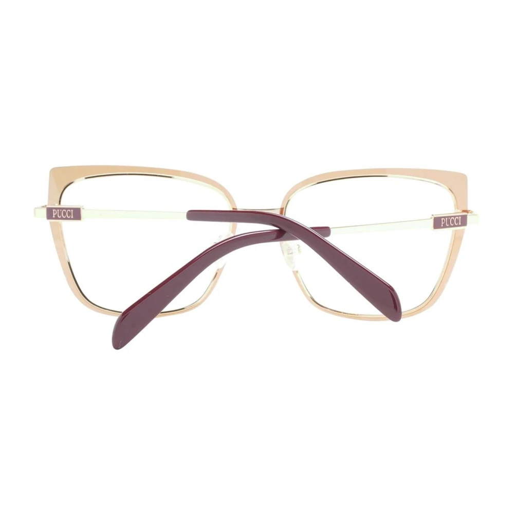 EMILIO PUCCI Gouden Cat Eye Optische Monturen Yellow Dames