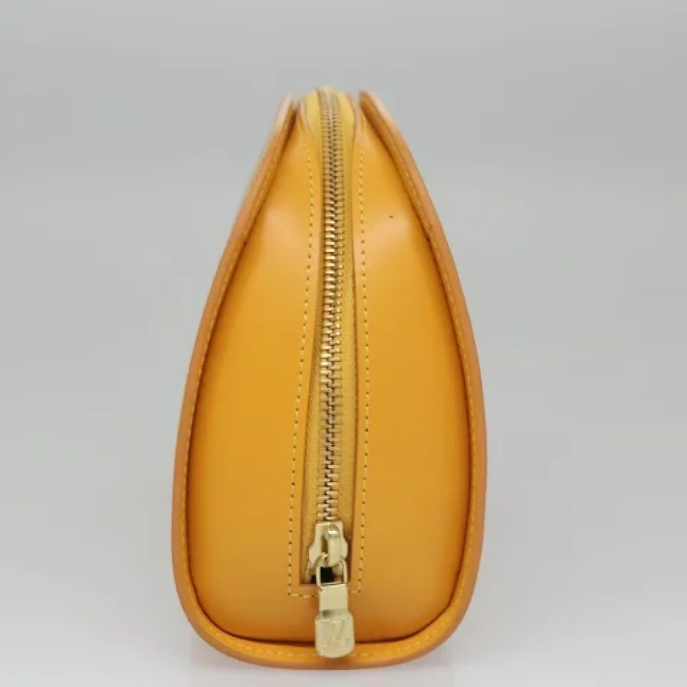 Louis Vuitton Vintage Pre-owned Leather pouches Yellow Dames