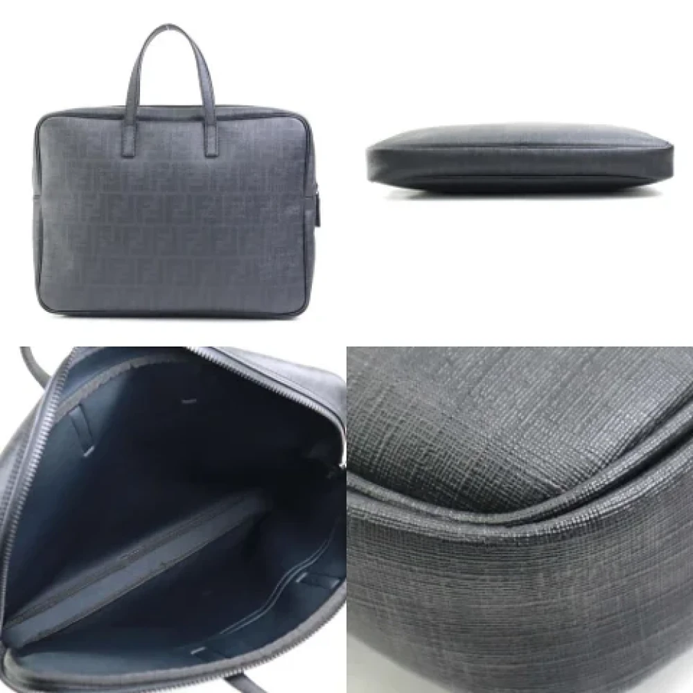 Fendi Vintage Pre-owned Leather handbags Black Heren