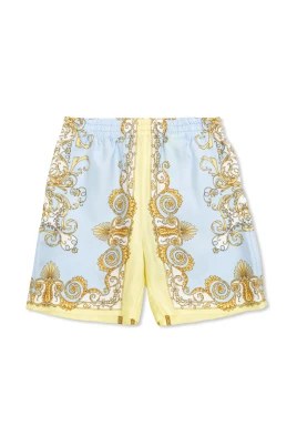Printed Silk Twill Shorts