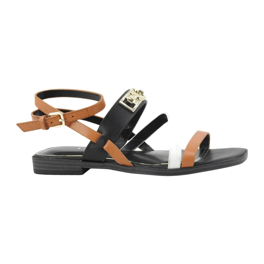Guess Women's Black Flat Sandals, 8 Uk, Flat Sandals