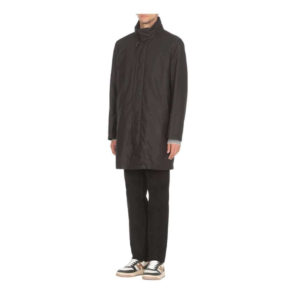Fay Technische Poplin Jas Brown Heren