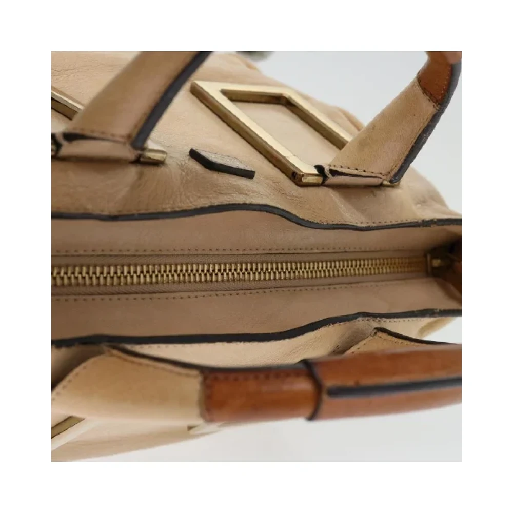 Chloé Pre-owned Leather handbags Beige Dames