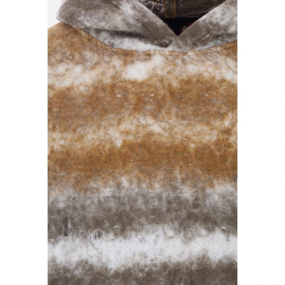 Vitelli Rode Oversized Wollen Trui met Capuchon Multicolor Dames