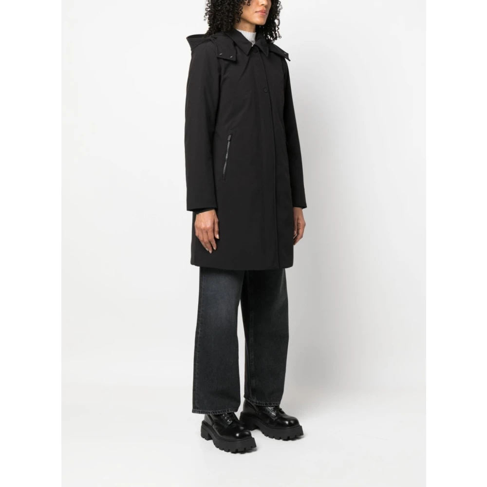 Woolrich Zwarte Trench Jas voor Mannen Black Dames