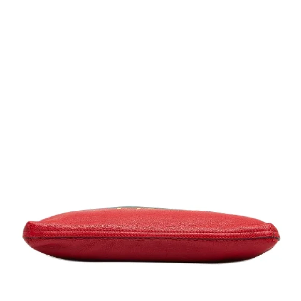 Gucci Vintage Pre-owned Leather clutches Red Dames
