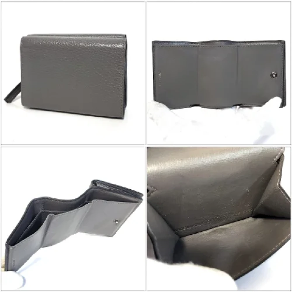 Balenciaga Vintage Pre-owned Leather wallets Gray Dames