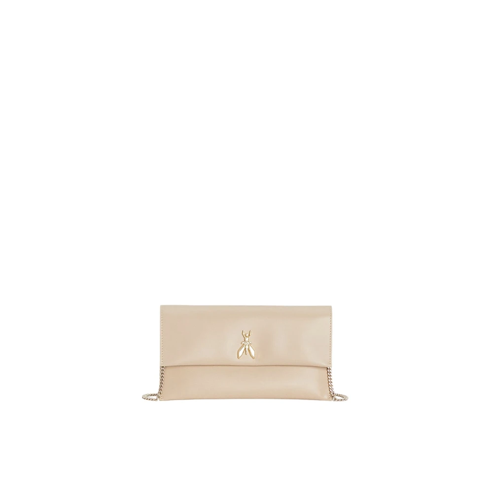 PATRIZIA PEPE Fly Clutch met Ketting Brown Dames