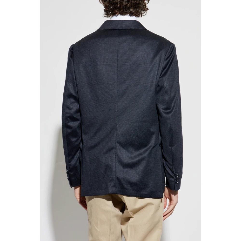 Brioni Blazer met ruitpatroon Blue Heren