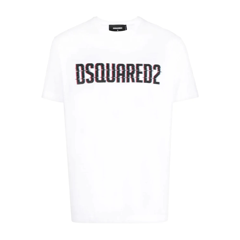 Dsquared2 Men's White Cotton Crew-Neck T-Shirt - T-Shirts - M - Tops
