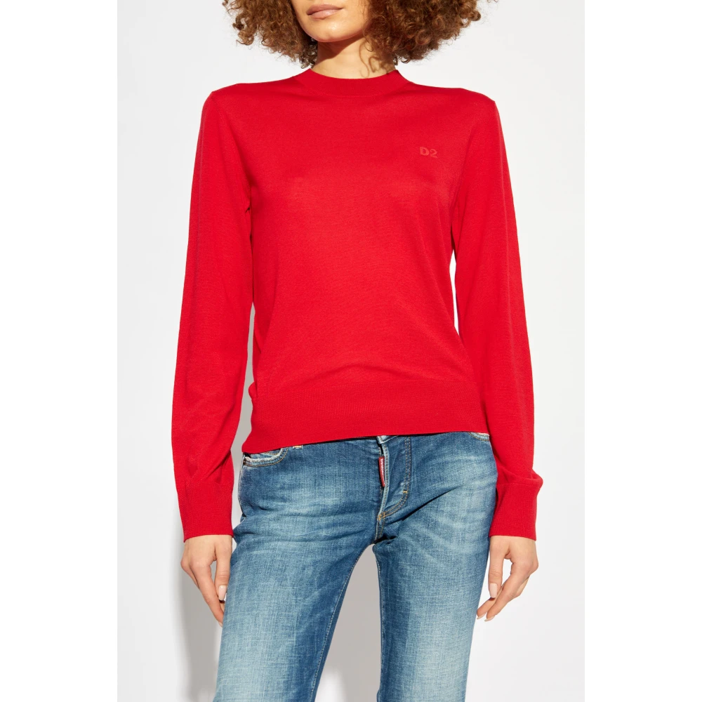 Dsquared2 Wollen trui Red Dames