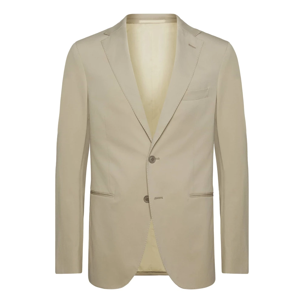 Boggi Milano B Tech B-Tech Stretch Nylon Jas Beige Heren