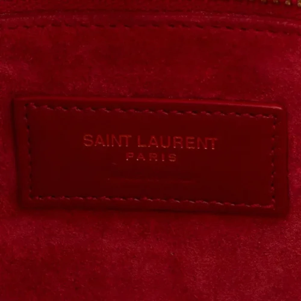 Yves Saint Laurent Vintage Pre-owned Leather handbags Red Dames