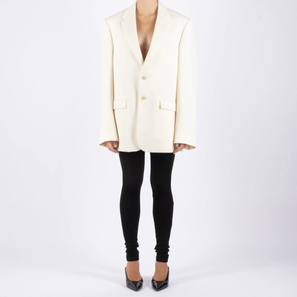 Wardrobe.nyc Witte Wollen Blazer White Dames