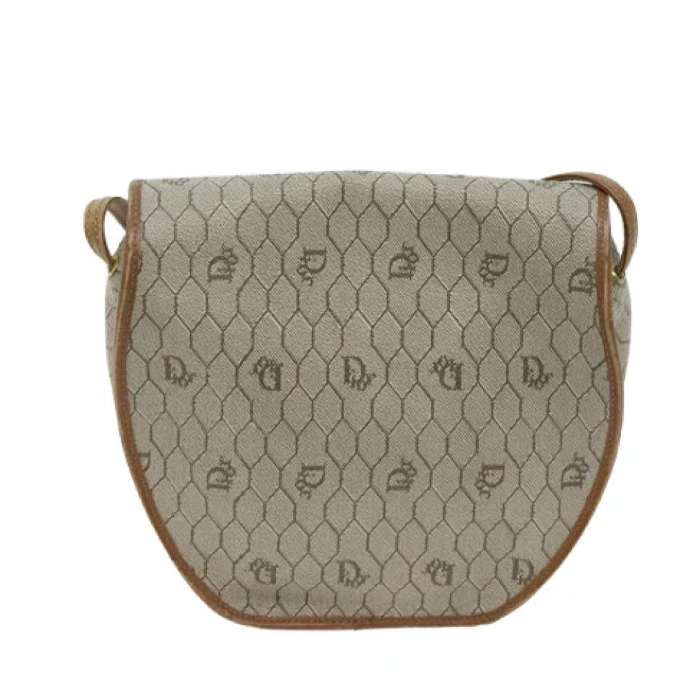 Dior Vintage Pre-owned Leather dior-bags Beige Dames