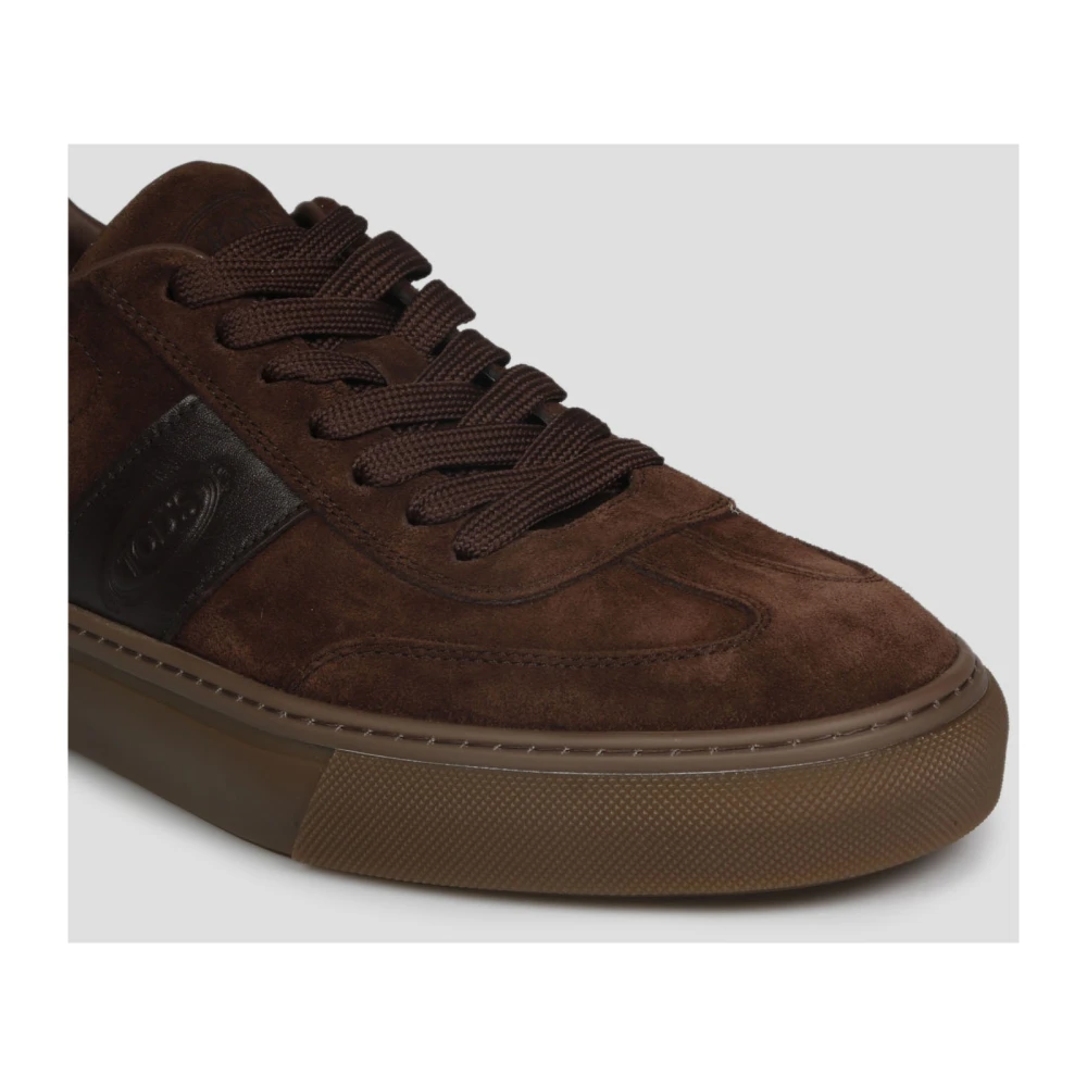 TOD'S Suede Gym Sneakers Fw22 Brown Heren