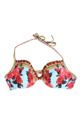 Blommig Halter Bikini Överdel