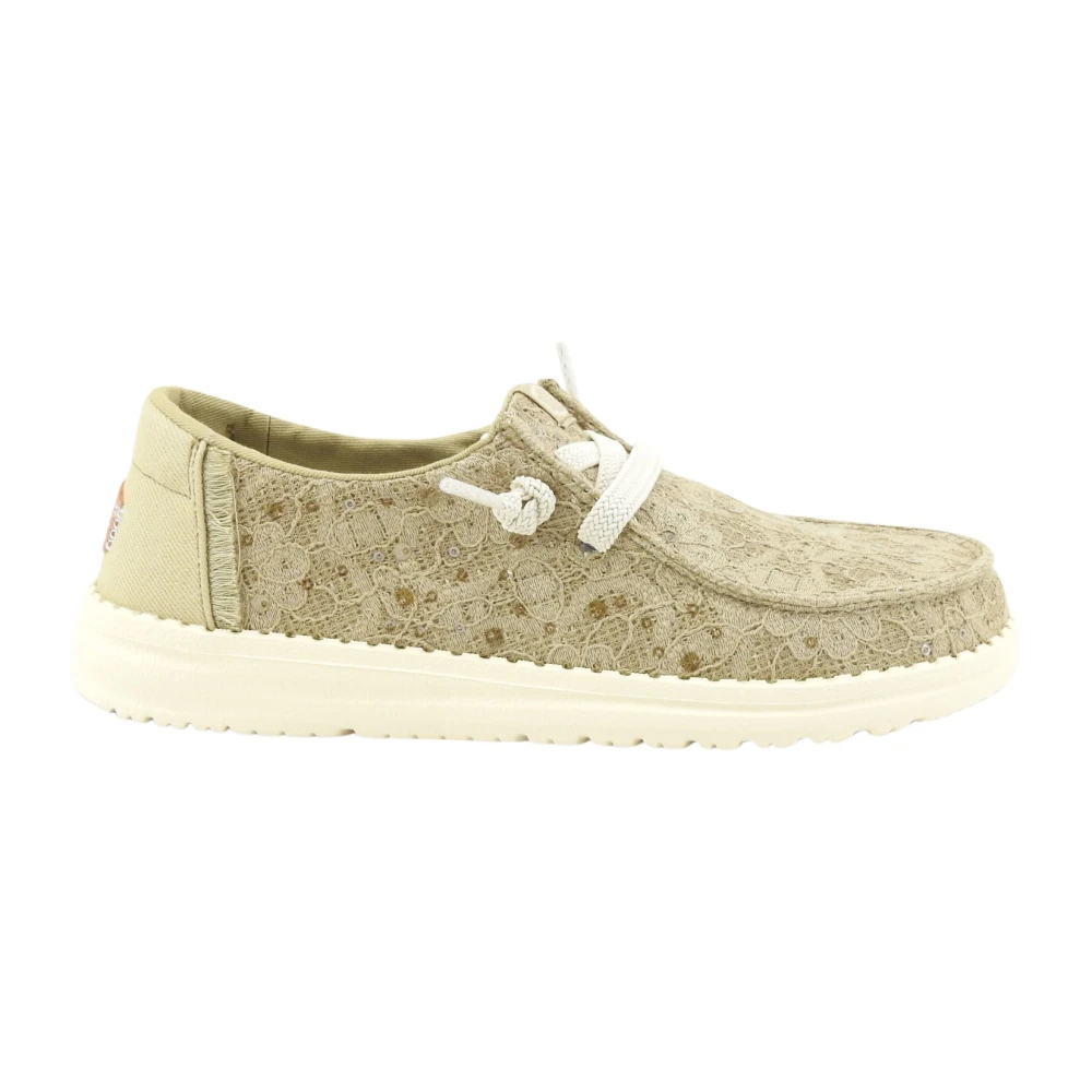 Hey Dude Green Laced Shoes, Female, 7 Uk, Laced Shoes