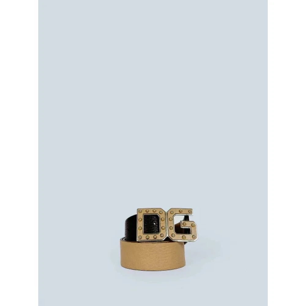 Dolce & Gabbana Pre-owned Leather belts Beige Dames