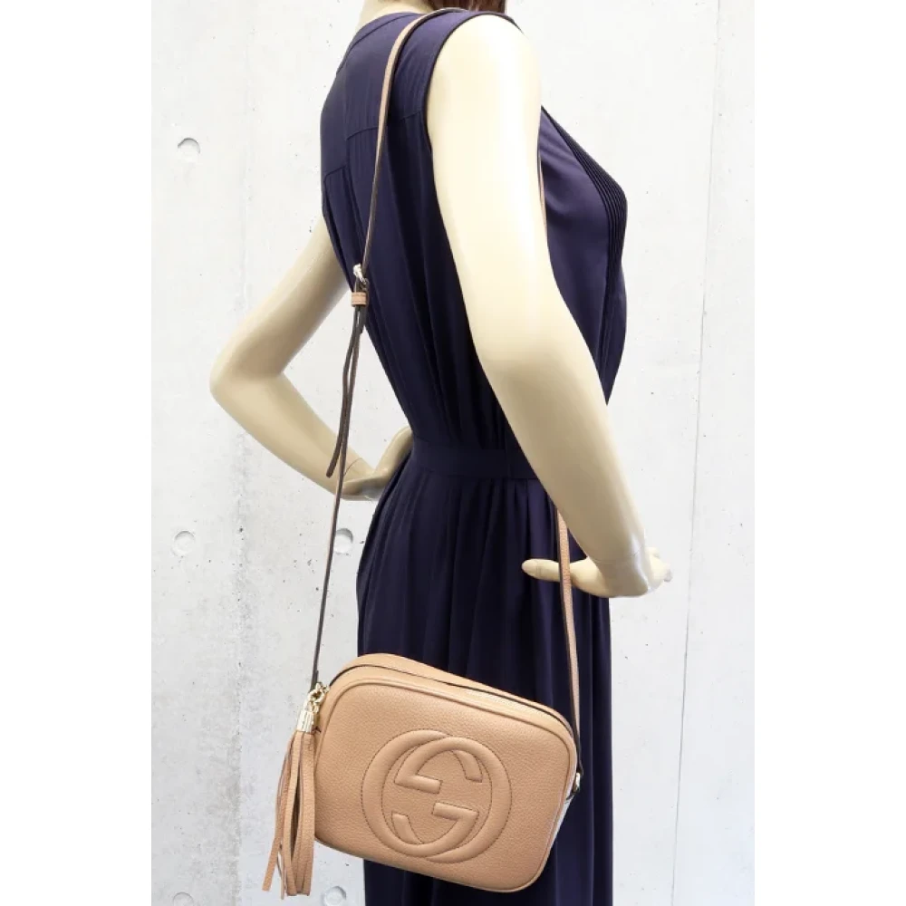 Gucci Vintage Pre-owned Leather crossbody-bags Beige Dames