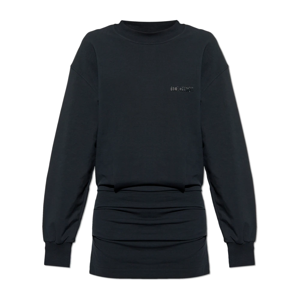 The Attico Jurk met logo Black Dames