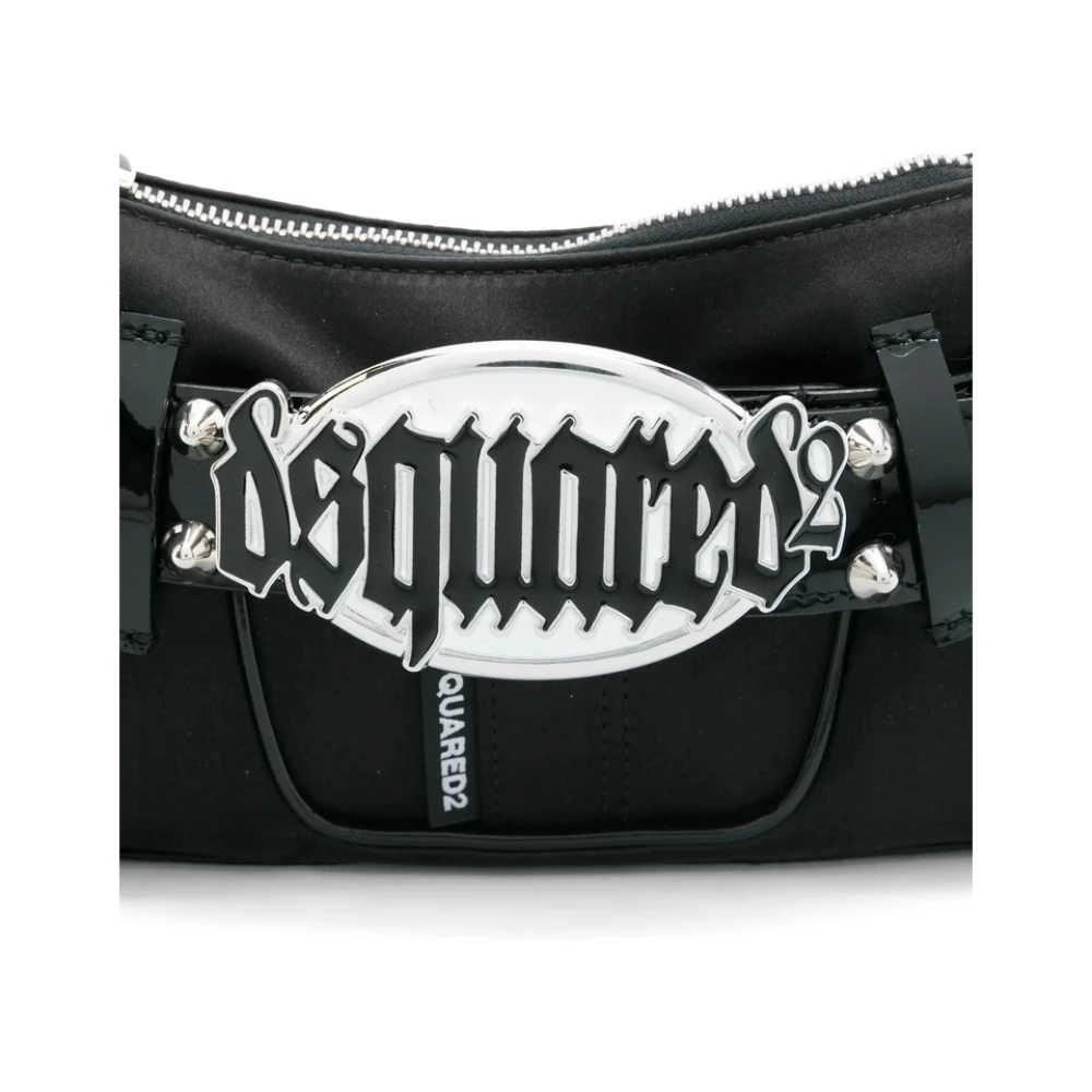 Dsquared2 Zwarte Crossbody Tas met Afneembare Bandjes Black Dames