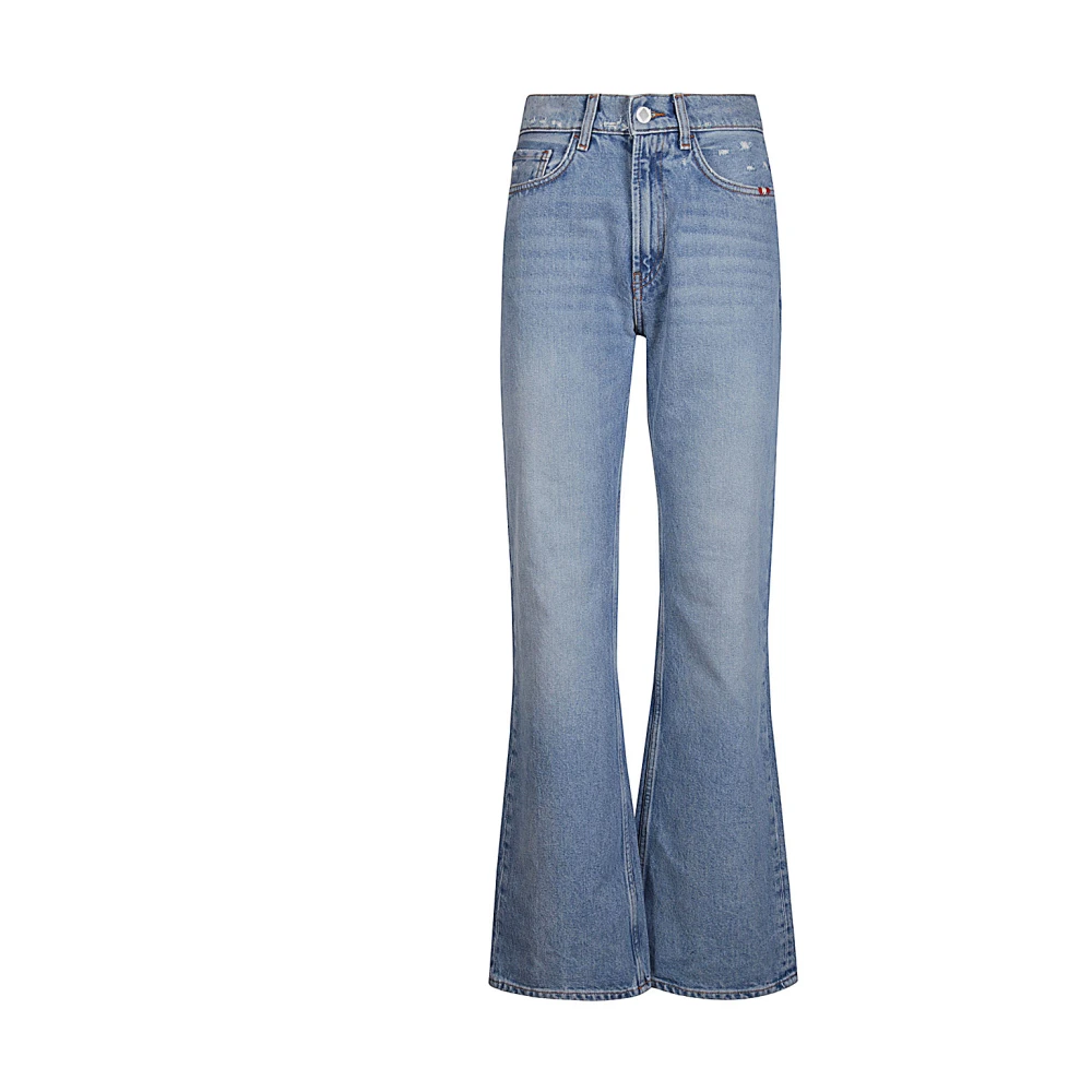 Amish Denim Logo Jeans Blue Dames
