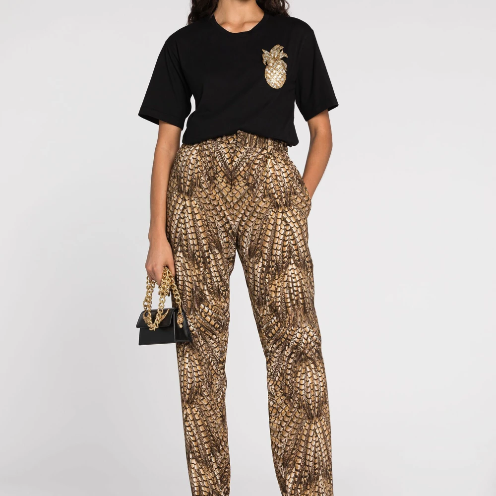 Roberto Cavalli Stijlvol T-shirt voor Mannen en Vrouwen Black Dames