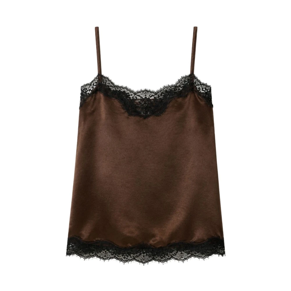 Twinset Brown Sleeveless Tops, Female, L, Sleeveless Tops