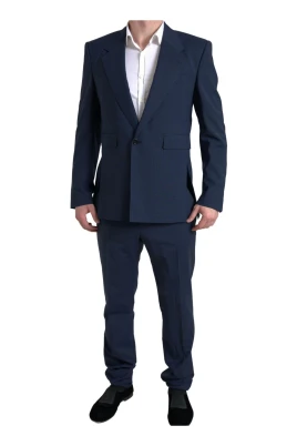 Blå Slim Fit Kostym
