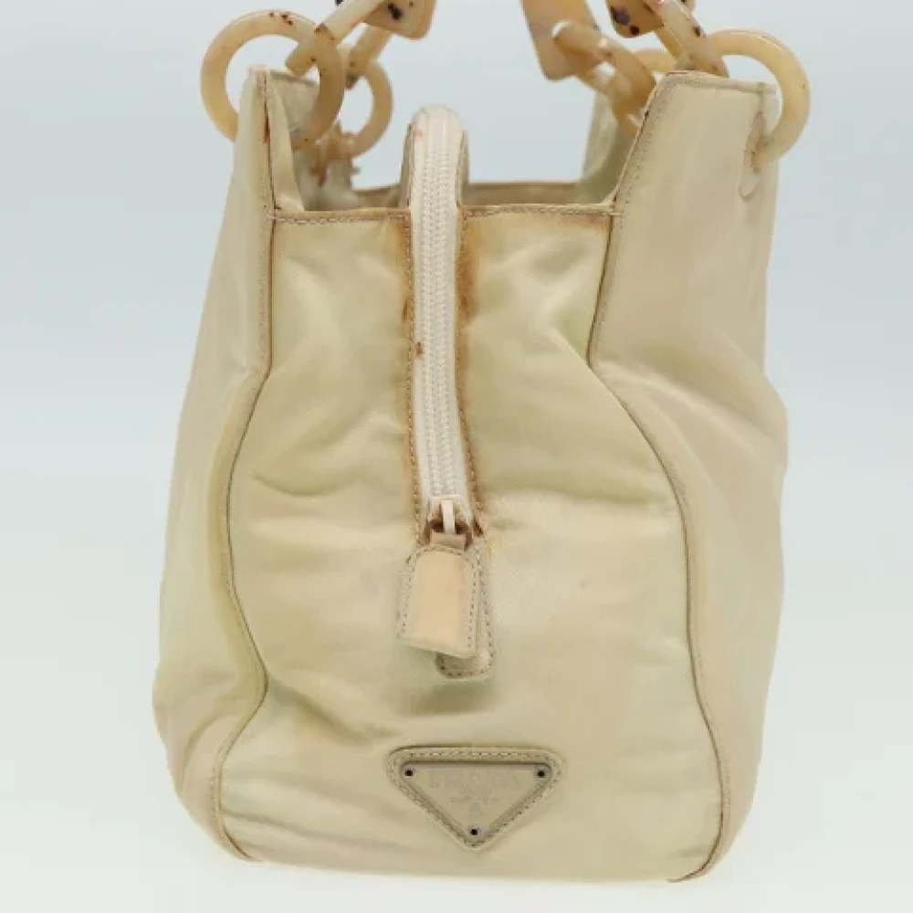 Prada Vintage Pre-owned Fabric prada-bags Beige Dames