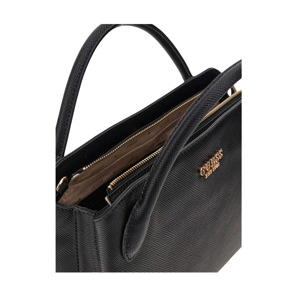 Guess Elegante zwarte handtas met gouden details Black Dames