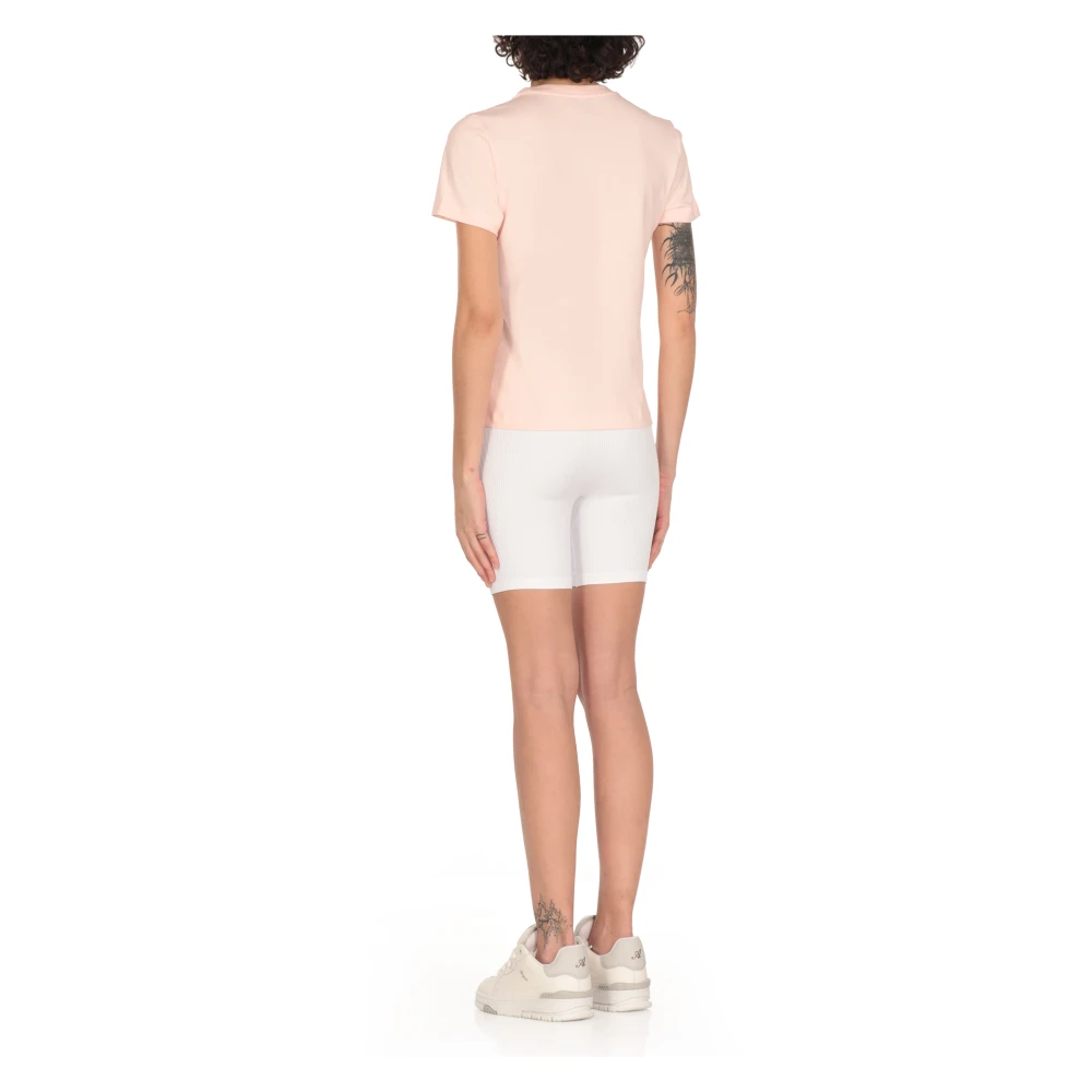 Casablanca Roze Katoenen T-shirt met Diamantprint Pink Dames